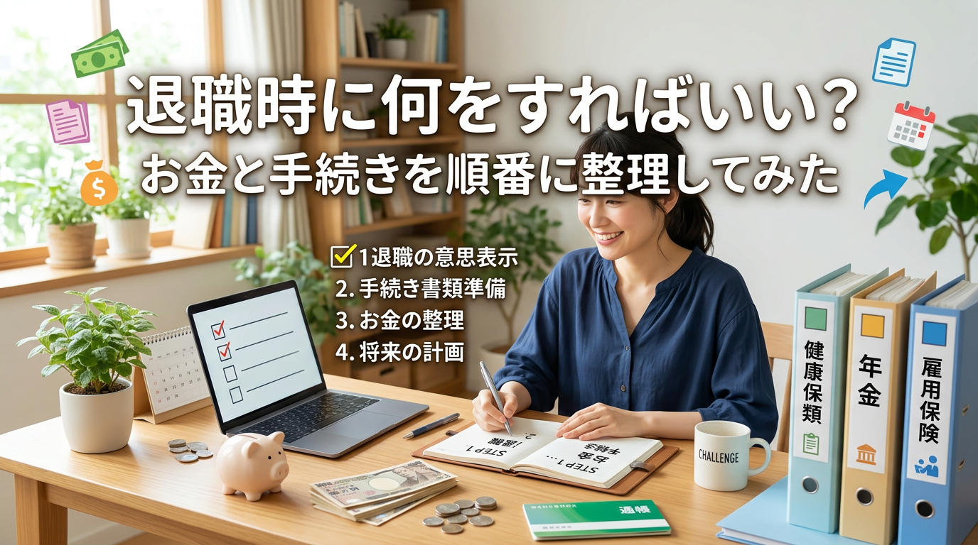 「退職時に何をすればいい？-お金と手続きを順番に整理してみた」